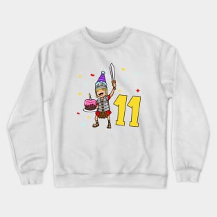 I am 11 with Centurion - kids birthday 11 years old Crewneck Sweatshirt